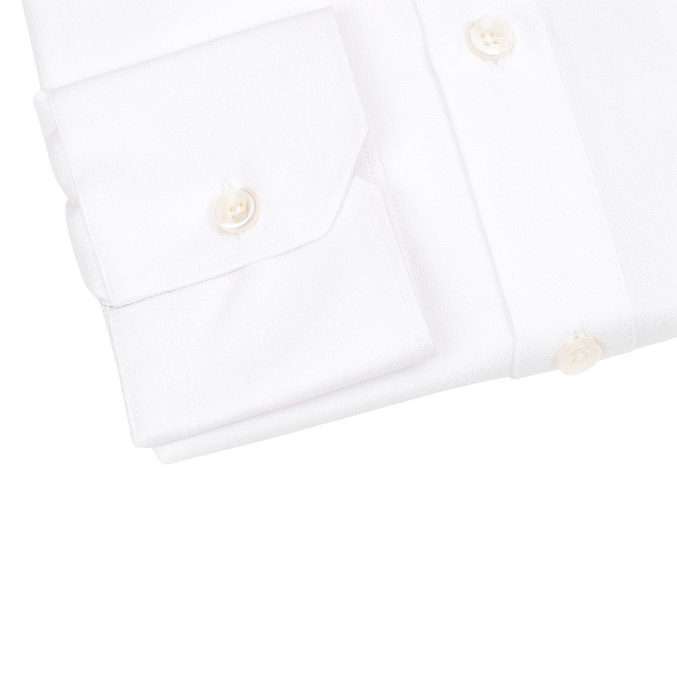 White Herringbone Jaquard Dress Shirt @ The Vault